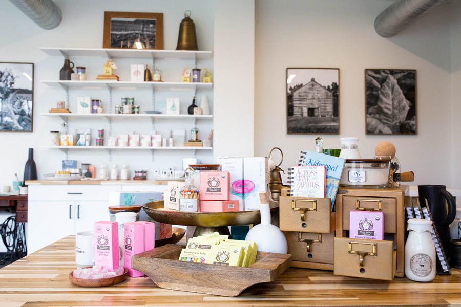 Inside Broadleaf Gift Shop in Suffield, Connecticut